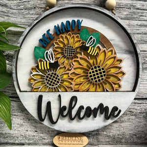 Round Welcome Sign