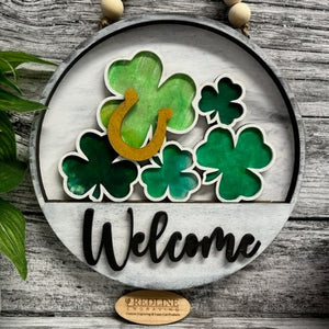 Round Welcome Sign Insert - St. Patrick's Day