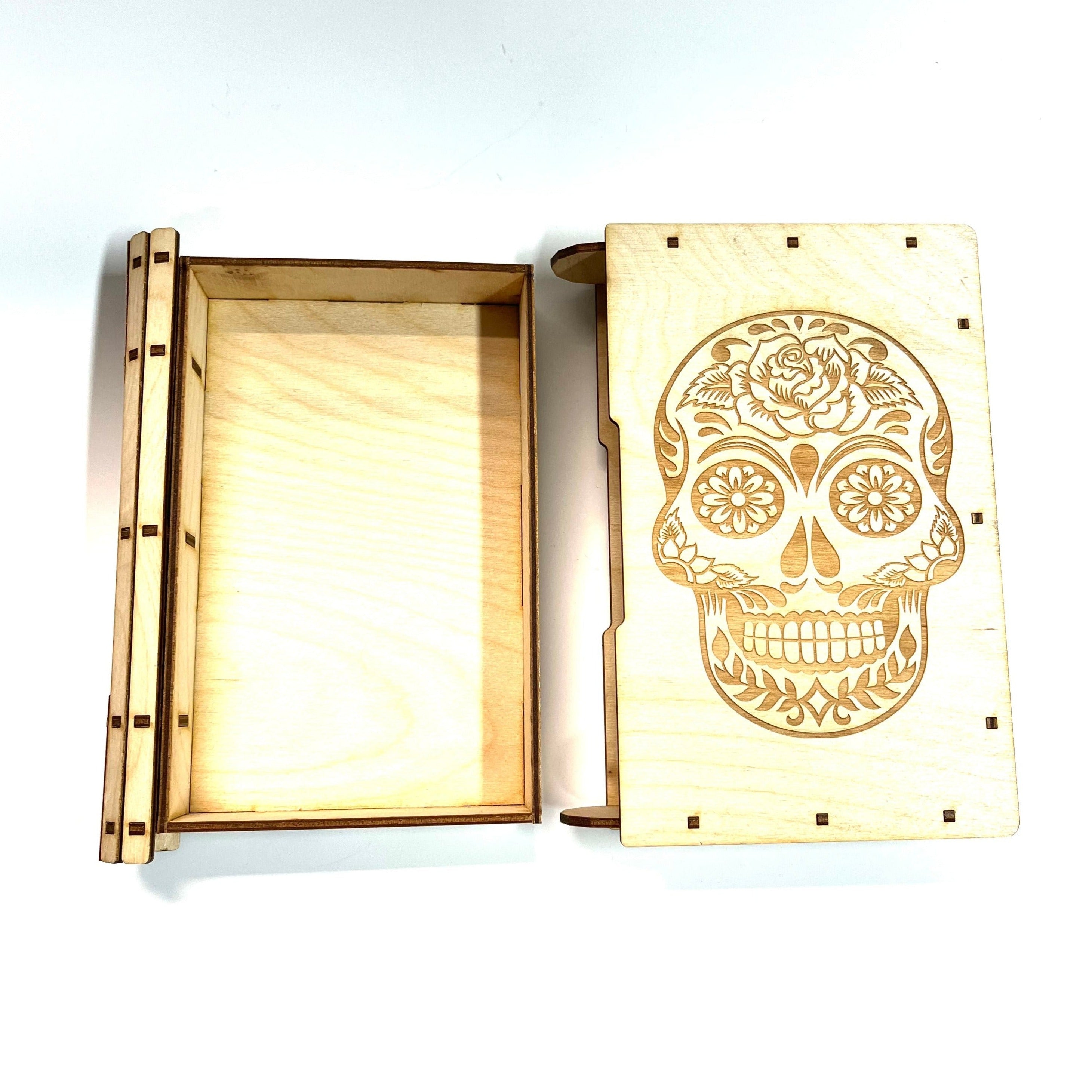 SLIDER BOOK BOX (large/sugar skull)